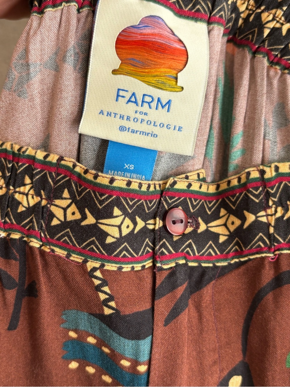 FARM RIO Anthropologie Printed Wide Leg Pants - Picture 7 of 8